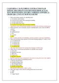 CALIFORNIA C-36 PLUMBING CONTRACTOR EXAM NEWEST 2026 UPDATE FAST REVIWED FROM ACTUAL  TEST 100 QUESTIONS AND 100&percnt; VERIFIED ANSWERS&vert; A&plus;  GRADE Q&A &vert; INSTANT DOWNLOAD PDF 