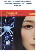 Test Bank&colon; Biological Psychology &lpar;13th Edition&rpar; &ndash; James W&period; Kalat