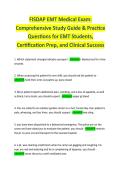 FISDAP EMT Medical Exam&colon;  Comprehensive Study Guide & Practice  Questions for EMT Students&comma;  Certification Prep&comma; and Clinical Success