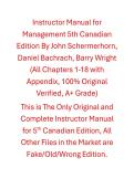 Instructor Manual Management 5th Canadian Edition By John Schermerhorn&comma; Daniel Bachrach&comma; Barry Wright 