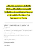 AHIP Final Exam Latest 2025&sol;2026 ACTUAL EXAM &vert; Practice Test &vert; 50 Verified Questions and Correct Answers &vert; A&plus; Graded &vert; Verified Q&A &vert; Pass Guaranteed - A&plus; Graded