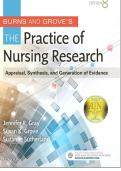 Burns and Grove&rsquo;s The Practice of Nursing Research &lpar;8th Edition&rpar; &ndash; Test Bank Complete Chapters latest update 2025-2026