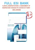 Test Bank&colon; Clinical Manifestations & Assessment of Respiratory Disease &lpar;8th Edition&rpar; &ndash; Terry Des Jardins & George G&period; Burton