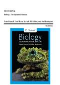 Test Bank - Biology&colon; The Dynamic Science&comma; 5th Edition &lpar;Russell&comma; 2021&rpar;&comma; Chapter 1-56 &vert; All Chapters