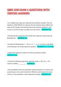 QMB 3200 EXAM 4 QUESTIONS WITH VERIFIED ANSWERS