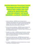 Certified Behavior Consultant Canine-  Knowledge Assessed &lpar;CBCC-KA&rpar;  EXAM STUDY GUIDE 2026 2027  COMPLETE QUESTIONS AND  VERIFIED CORRECT DETAILED  ANSWERS &vert;&vert; ALREADY GRADED A&plus; 