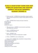 ProServe EXAM STUDY GUIDE 2026 2027  COMPLETE QUESTIONS AND VERIFIED  CORRECT DETAILED ANSWERS &vert;&vert;  ALREADY GRADED A&plus; <RECENT VERSION>