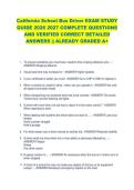 California School Bus Driver EXAM STUDY  GUIDE 2026 2027 COMPLETE QUESTIONS  AND VERIFIED CORRECT DETAILED  ANSWERS &vert;&vert; ALREADY GRADED A&plus; <RECENT VERSION>
