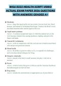GU D222 HEALTH SCRIPT VIDEO ACTUAL EXAM PAPER 2026 QUESTIONS WITH ANSWERS GRADED