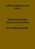 California Dental Law and Ethics 2026 PDF &vert; Licensing Exam Practice & Study Guide