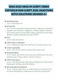 WGU D222 HEALTH SCRIPT VIDEO CERTIFICATION SCRIPT 2026 QUESTIONS WITH SOLUTIONS GRADED A&plus;