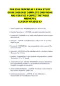 PNB 2265 PRACTICAL 1 EXAM STUDY  GUIDE 2026&sol;2027 COMPLETE QUESTIONS  AND VERIFIED CORRECT DETAILED  ANSWERS &vert;&vert;  ALREADY GRADED A&plus; <RECENT VERSION>