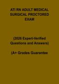 ATI RN Adult Medical Surgical Proctored Exam 2026 PDF &vert; Nursing Practice & Study Guide