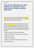 NURS 5433 FNP II MIDTERM EXAM - FAMILY  NURSING &lpar;UTA &vert; FREQUENTLY TESTED  QUESTIONS WITH CORRECT ANSWERS &vert;  BRAND NEW&excl;
