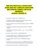 PNB 2265 PRACTICAL 2 EXAM STUDY  GUIDE 2026&sol;2027 COMPLETE QUESTIONS  AND VERIFIED CORRECT DETAILED  ANSWERS &vert;&vert;  ALREADY GRADED A&plus; <RECENT VERSION>