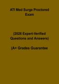 ATI Med Surg Proctored Exam 2026 PDF &vert; Nursing Practice & Study Guide