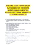 PNB 2265 EXAM 2 EXAM STUDY  GUIDE 2026&sol;2027 COMPLETE  QUESTIONS AND VERIFIED  CORRECT DETAILED ANSWERS &vert;&vert;  ALREADY GRADED A&plus; <RECENT VERSION>