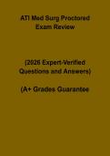 ATI Med Surg Proctored Exam Review 2026 PDF &vert; Nursing Practice & Study Guide