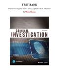 Criminal Investigation &lpar;Justice Series&rpar;&comma; Updated Edition&comma; 3rd edition &mdash; by Michael Lyman &mdash; Complete Test Bank &lpar;Ch&period; 1-16&rpar;