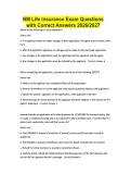 NM Life Insurance Exam Questions with Correct Answers 2026&sol;2027