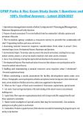 CPRP Parks & Recreation Exam Study Guide 1 2026&sol;2027 &ndash; Questions and 100&percnt; Verified Answers Latest