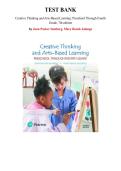 Test Bank &mdash; Creative Thinking and Arts-Based Learning&colon; Preschool Through Fourth Grade&comma; 7th edition &lpar;Isenberg&comma; 2017&rpar; Chapter 1-10 &vert; All Chapters