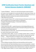 CPRP Certification Exam Practice 2026&sol;2027 &ndash; Questions and Correct Answers Graded A&plus; Study Guide