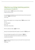 104g Extra Low Voltage Switching questions  and answers Graded A&plus; 