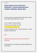 EXAM CRAM NCLEX-PN PRACTICE &vert;  FREQUENTLY TESTED QUESTIONS WITH  CORRECT ANSWERS &vert; BRAND NEW&excl;