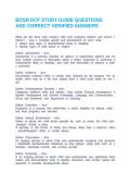 BOSR DCF STUDY GUIDE QUESTIONS AND CORRECT VERIFIED ANSWERS