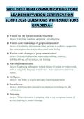 WGU D253 RSM3 COMMUNICATING YOUR LEADERSHIP VISION CERTIFICATION SCRIPT 2026 QUESTIONS WITH SOLUTIONS GRADED A&plus;