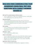WGU D253 RSM3 COMMUNICATING YOUR LEADERSHIP VISION FINAL TEST 2026 QUESTIONS WITH CORRECT ANSWERS GRADED A&plus;