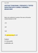 ASCP MLT EXAM BANK &vert; FREQUENTLY TESTED  QUESTIONS WITH CORRECT ANSWERS &vert;  BRAND NEW&excl; 