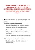CROSSFIT LEVEL 2 TRAINER &lpar;CF-L2&rpar;  EXAMINATION ACTUAL EXAM  COMPLETE QUESTIONS AND VERIFIED  SOLUTIONS LATEST UPDATE THIS  YEAR 