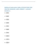 Addition & Subtraction within 20 QUESTIONS AND  VERIFIED ANSWERS &vert;100&percnt; CORRECT &vert; ALREADY  GRADED A 