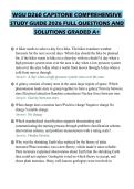 WGU D260 CAPSTONE COMPREHENSIVE STUDY GUIDE 2026 FULL QUESTIONS AND SOLUTIONS GRADED A&plus;