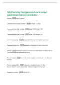 ACS Chemistry Final &lpar;general chem 1 review&rpar;  questions and answers Graded A&plus; 
