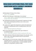 WGU D260 CAPSTONE FINAL TEST 2026 QUESTIONS WITH CORRECT ANSWERS GRADED A&plus;