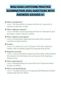 WGU D260 CAPSTONE PRACTICE EXAMINATION 2026 QUESTIONS WITH ANSWERS GRADED A&plus;