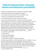 BCOR 2201 Marketing Chapter 1 Study Guide 2026&sol;2027 &ndash; Questions and Verified Answers