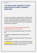 CCTC NATCO EXAM &vert; FREQUENTLY TESTED  QUESTIONS WITH CORRECT ANSWERS &vert;  BRAND NEW&excl;