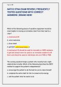 NATCO STNA EXAM REVIEW &vert; FREQUENTLY  TESTED QUESTIONS WITH CORRECT  ANSWERS &vert; BRAND NEW&excl;