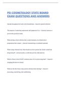 PSI COSMETOLOGY STATE BOARD EXAM QUESTIONS AND ANSWERS