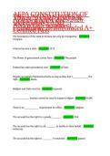 AEPA CONSTITUTION OF THE UNITED STATES & AZ033&period; EXAM 2025&sol;2026 QUESTIONS AND ANSWERS&comma; Exams of Community Health&vert;Graded A&plus; Certified Pass