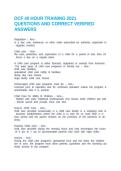 DCF 40 HOUR TRAINING 2021 QUESTIONS AND CORRECT VERIFIED ANSWERS