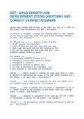 DCF - CHILD GROWTH AND DEVELOPMENT &lpar;CGDR&rpar; QUESTIONS AND CORRECT VERIFIED ANSWERS