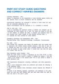 RNRF DCF STUDY GUIDE QUESTIONS AND CORRECT VERIFIED ANSWERS