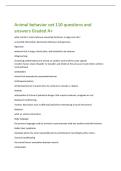 Animal behavior vet 110 questions and  answers Graded A&plus; 
