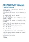 DCF CHILDCARE TRAINING COURSES 1-5 QUESTIONS AND CORRECT VERIFIED ANSWERS