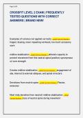 CROSSFIT LEVEL 2 EXAM &vert; FREQUENTLY  TESTED QUESTIONS WITH CORRECT  ANSWERS &vert; BRAND NEW&excl;